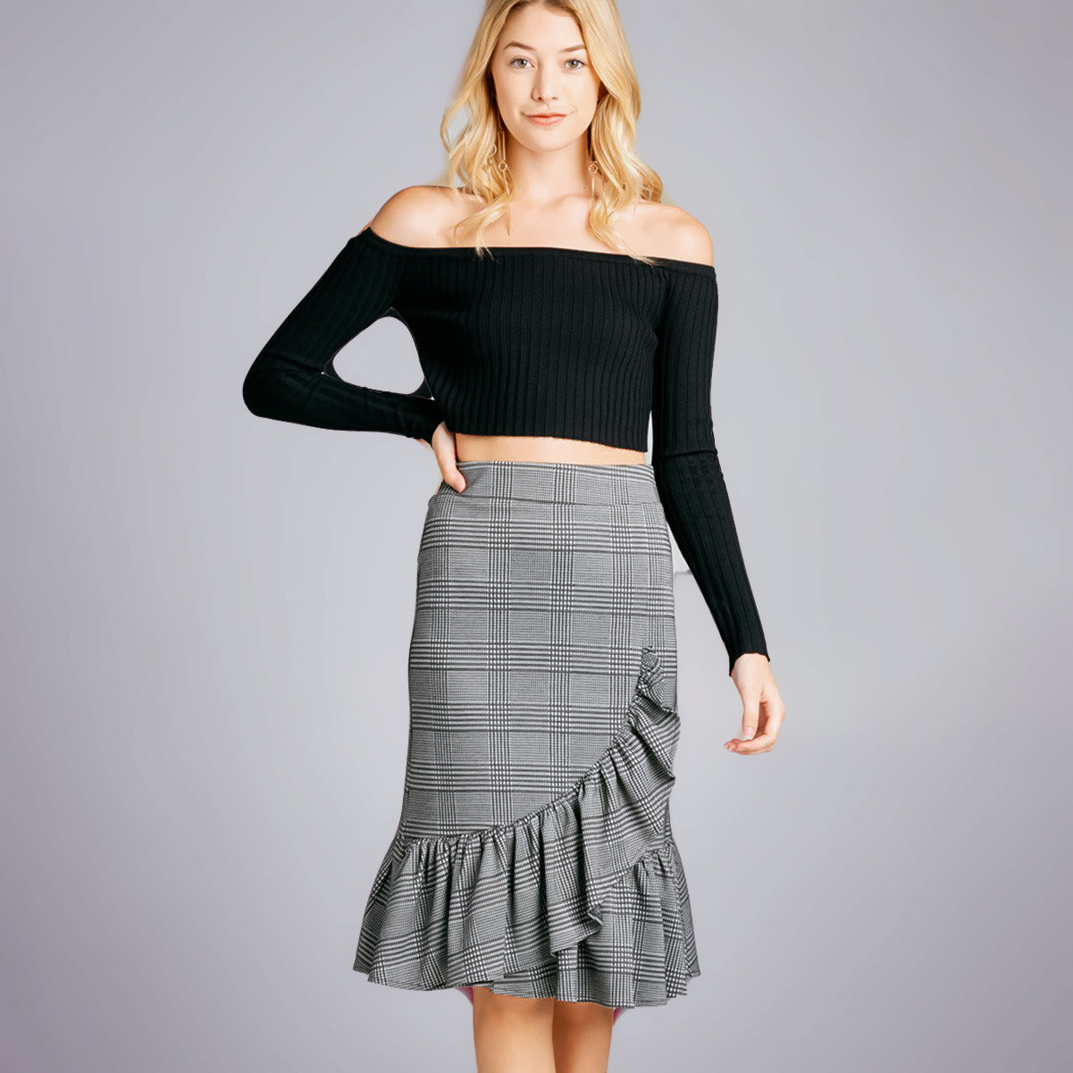 Jacquard Midi Skirt