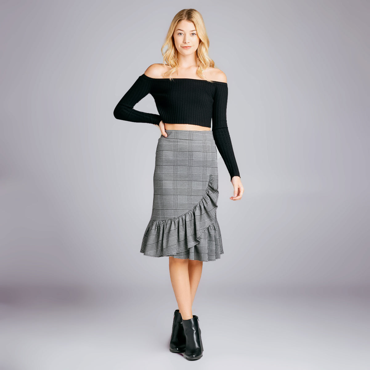 Jacquard Midi Skirt